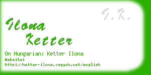 ilona ketter business card